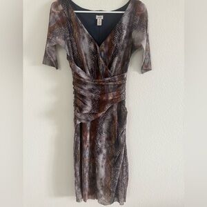 Cache Mesh Midi Dress